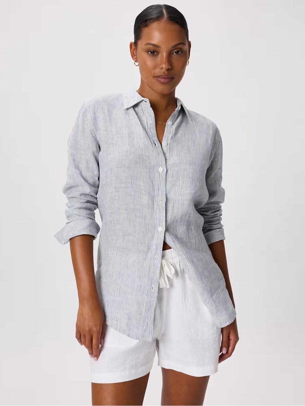 Quince Women’s 100% European Linen Long Sleeve Shirt